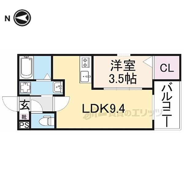 仮称）ジーメゾン山科エミール 303｜京都府京都市山科区大塚元屋敷町(賃貸アパート1LDK・3階・30.86㎡)の写真 その2