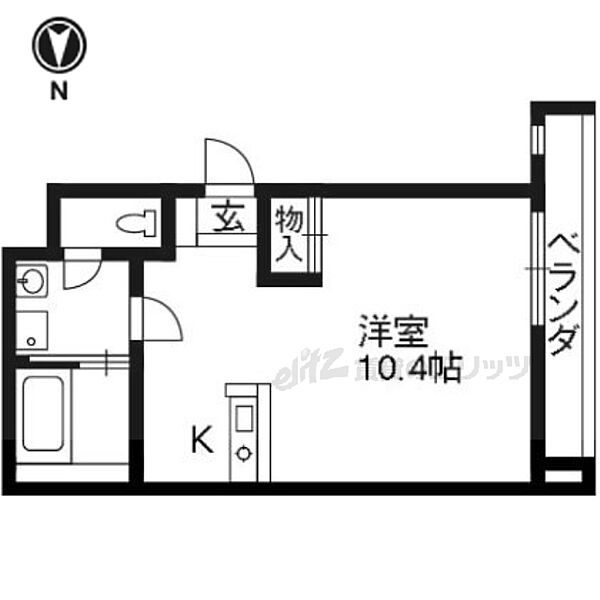 シモムラビル 201｜京都府京都市伏見区醍醐槇ノ内町(賃貸マンション1R・2階・26.28㎡)の写真 その2