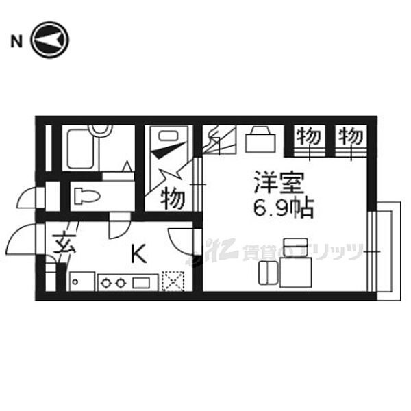 レオパレスＰｒｅｍｉｅｒ 106｜京都府京都市山科区東野八反畑町(賃貸アパート1K・1階・19.87㎡)の写真 その2