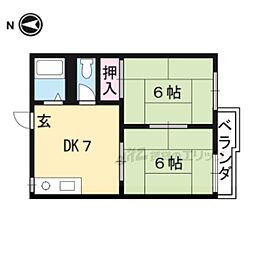 パークハウスＵＮＯ 2階2DKの間取り