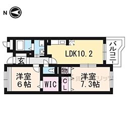 エクセレンテ 3階2LDKの間取り