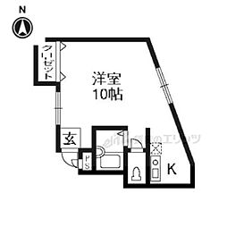 ハイツサンフラワー向島 ワンルームの間取図画像