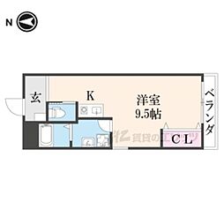 コーポ藤井 ワンルームの間取図画像