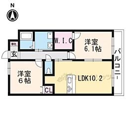 杜喜 2LDKの間取図画像