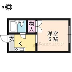 l'est.10 1Kの間取図画像