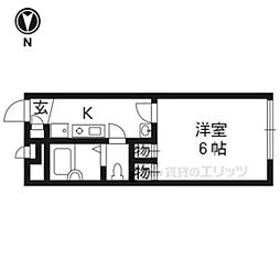 レオパレス和泉8 1Kの間取図画像