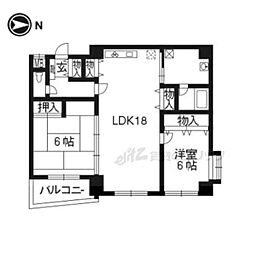 ハウスエバーグリーン 2LDKの間取図画像