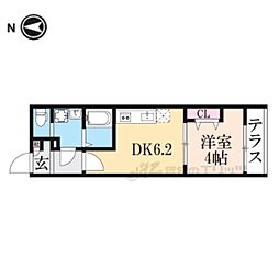 ARCA桂川 1DKの間取図画像