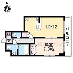 プレサンス京都天使突抜奏 1LDKの間取図画像
