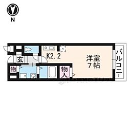コリネッタ鴻ノ巣 ワンルームの間取図画像