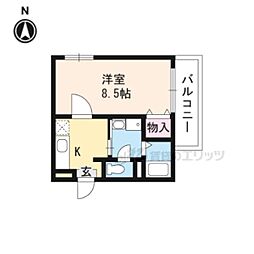 プリムエスパシオ 1Kの間取図画像
