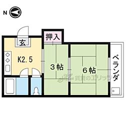 ハイツパープル 2Kの間取図画像