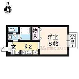 セピアコート 1Kの間取図画像