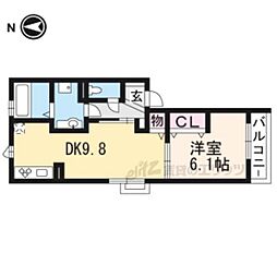 リセスイスラ 1LDKの間取図画像