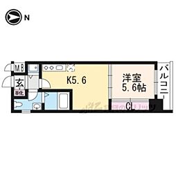 アクアプレイス京都洛南 1DKの間取図画像