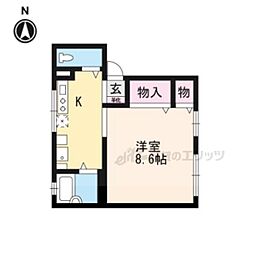 ソファレ藤ノ森 1Kの間取図画像