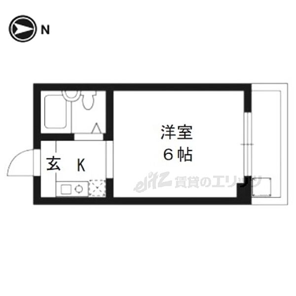 洛南ハイツ 502｜京都府京都市南区吉祥院九条町(賃貸マンション1K・5階・15.23㎡)の写真 その2