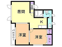 間取図画像 2LDK