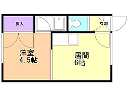コーポひろか 1DKの間取図画像