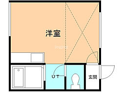 メゾンドK1 ワンルームの間取図画像