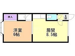 ソレイユ1 1LDKの間取図画像