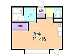 フローレンス柏陽 ワンルームの間取図画像