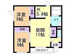 間取図画像 2LDK