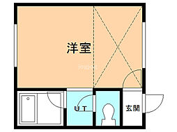 メゾンドK1 ワンルームの間取図画像