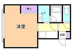 ローヤルハイツ 1Kの間取図画像