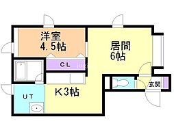 パークアベニュー3 1LDKの間取図画像