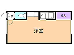 ステップカーサ2 ワンルームの間取図画像