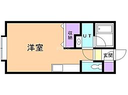 カレッヂタウンS2 ワンルームの間取図画像