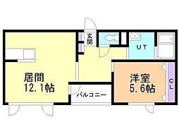 la.lavenus 1LDKの間取図画像