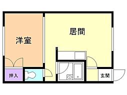 第36日研ハイツ 1LDKの間取図画像