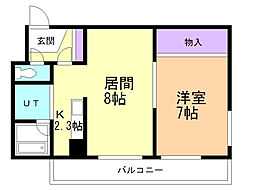 ナディア・ヴィエーレ 1LDKの間取図画像