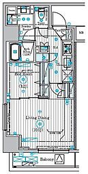 リライア東京墨田 1LDKの間取図画像