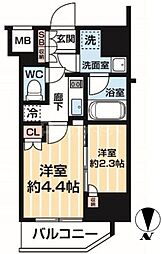 東京メトロ日比谷線 南千住駅 徒歩5分の賃貸マンション 4階2Kの間取り