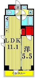 東京メトロ半蔵門線 押上駅 徒歩8分の賃貸マンション 3階1LDKの間取り
