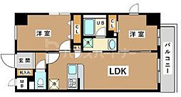 JR総武線 錦糸町駅 徒歩11分の賃貸マンション 2階2LDKの間取り