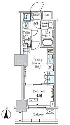 東京メトロ半蔵門線 錦糸町駅 徒歩5分の賃貸マンション 6階1DKの間取り