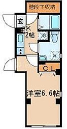東京メトロ半蔵門線 住吉駅 徒歩10分の賃貸マンション 1階1Kの間取り