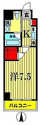 東京メトロ半蔵門線 錦糸町駅 徒歩7分の賃貸マンション 5階1Kの間取り
