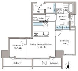 間取図画像 2LDK