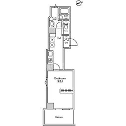 ALIKA曳舟II 1DKの間取図画像