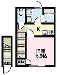 HouseKul-S4 1Kの間取図画像