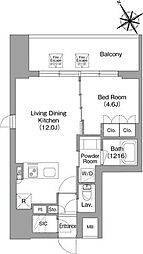 台東区蔵前4丁目マンション 1LDKの間取図画像