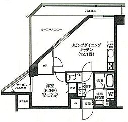 アイルプレミアム押上ノルド 1SLDKの間取図画像