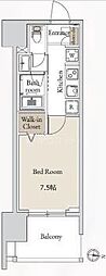 BLESS亀戸 1Kの間取図画像