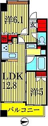 シャリエ錦糸町石原 2LDKの間取図画像