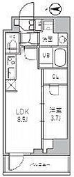 SEASONFLATS住吉 1LDKの間取図画像
